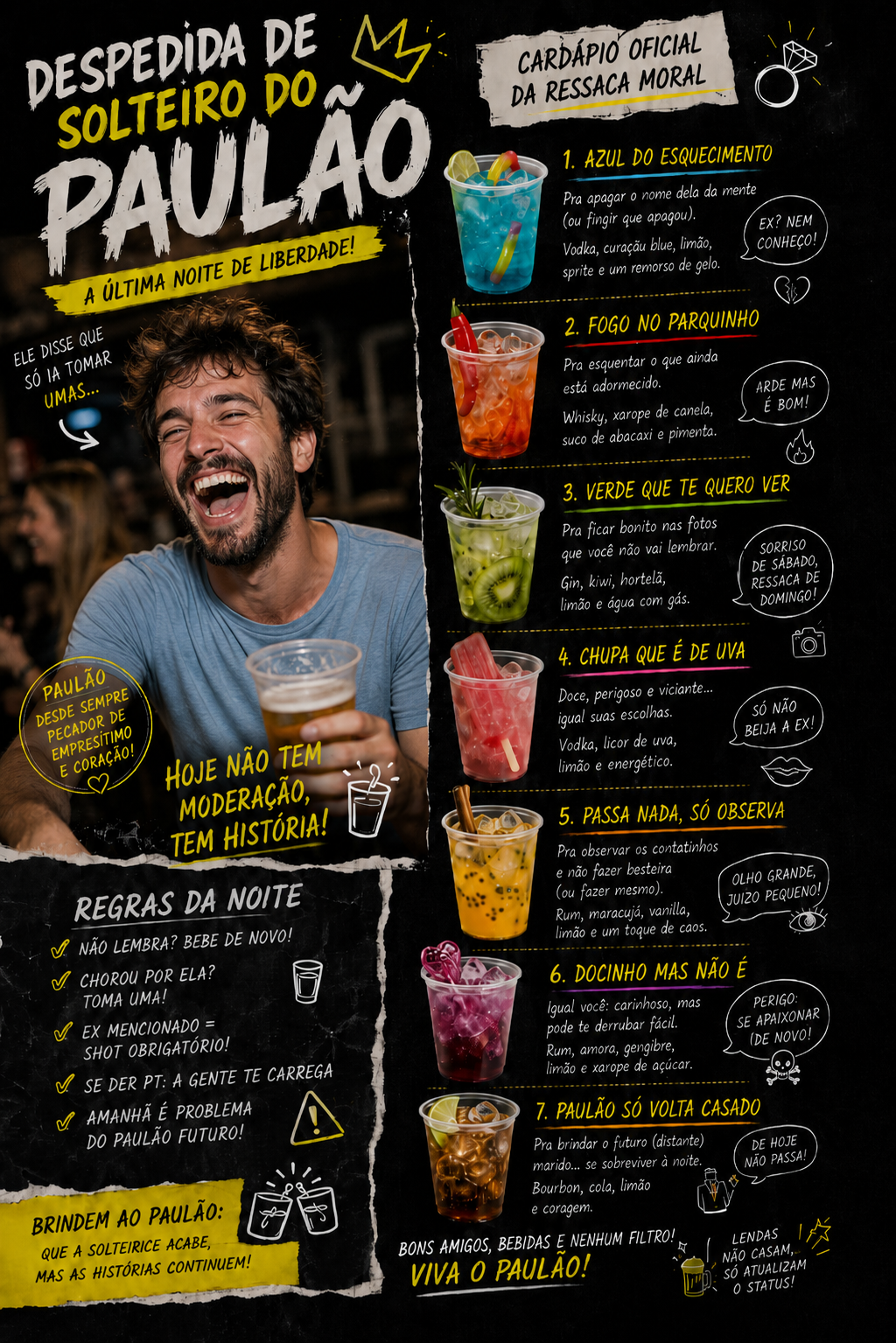Cardápio Despedida de Solteiro